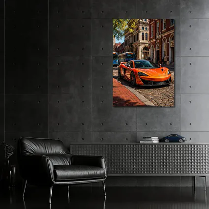 McLaren 570S Orange Supercar City Street