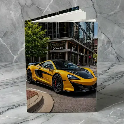 McLaren 600LT Yellow Supercar City Street