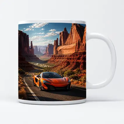 McLaren 650S Orange Canyon Desert Road