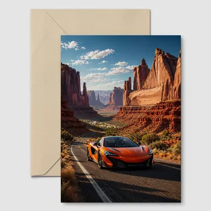 McLaren 650S Orange Canyon Desert Road