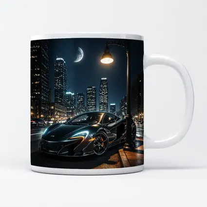 McLaren 650S Black City Night Street