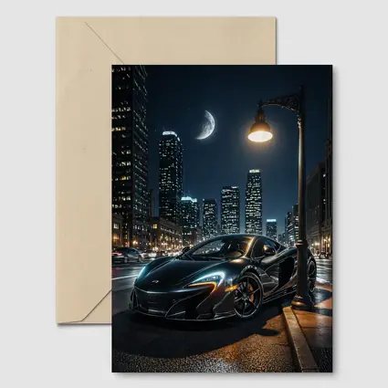 McLaren 650S Black City Night Street