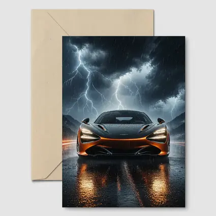 McLaren 720S Front View Stormy Night