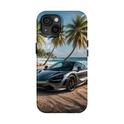 McLaren 720S Silver Supercar Tropical Beach