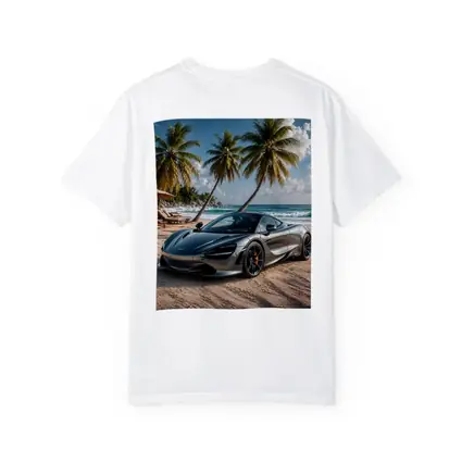 McLaren 720S Silver Supercar Tropical Beach