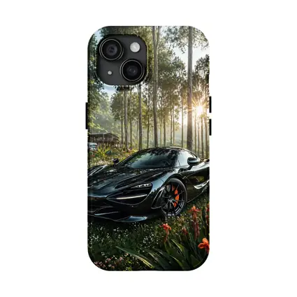 McLaren 720S Black Supercar Forest Sunlight