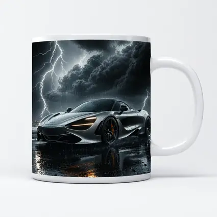 McLaren 720S In Stormy Lightning Night