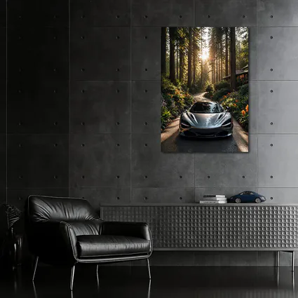 McLaren 720S Silver Forest Road Sunlight