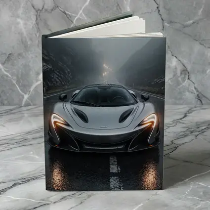 McLaren P1 Silver Rainy Mountain Road