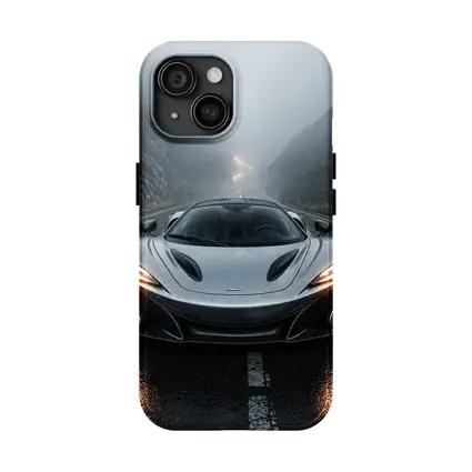 McLaren P1 Silver Rainy Mountain Road