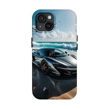 McLaren 765LT Supercar On Sunny Beach