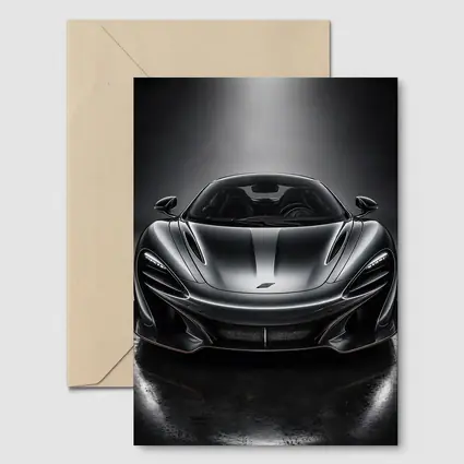 McLaren P1 Black Studio Front View
