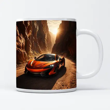 McLaren 600LT Orange Canyon Sunset Drive