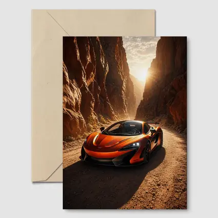 McLaren 600LT Orange Canyon Sunset Drive