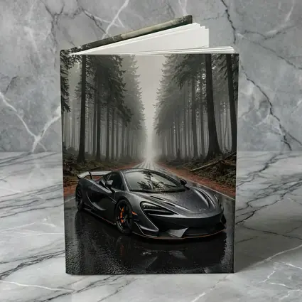McLaren 570S Gray Supercar Foggy Forest Road