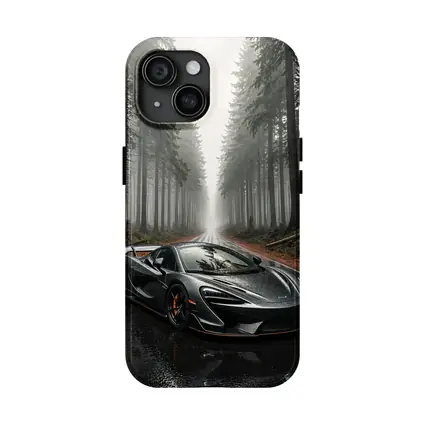 McLaren 570S Gray Supercar Foggy Forest Road