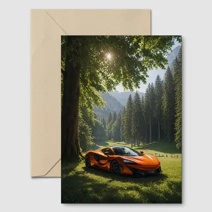 McLaren 570S Orange Supercar Forest Valley