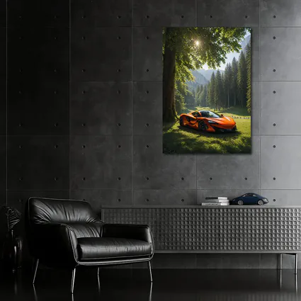 McLaren 570S Orange Supercar Forest Valley