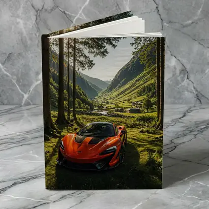 McLaren P1 Orange Supercar Forest Valley