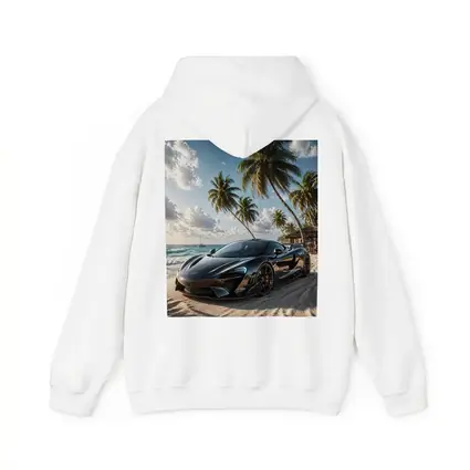 McLaren Black Supercar Tropical Beach Scene
