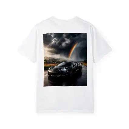 McLaren 570S Black Supercar Stormy Rainbow Road