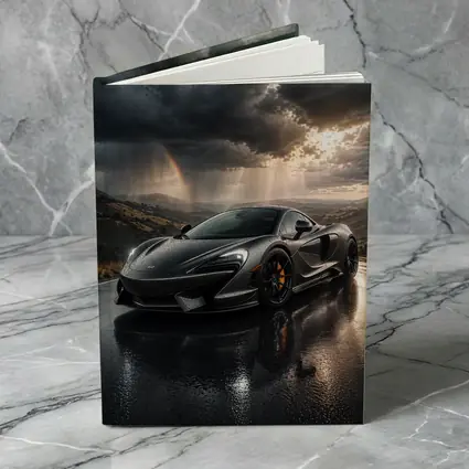 McLaren 570S Black Supercar Stormy Road