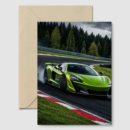 McLaren 600LT Green Drifting Race Track