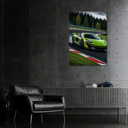 McLaren 600LT Green Drifting Race Track