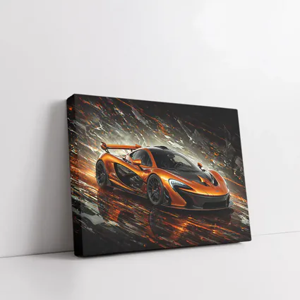 McLaren P1 Orange Abstract Dark Background
