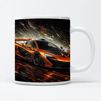 McLaren P1 Orange Abstract Dark Background