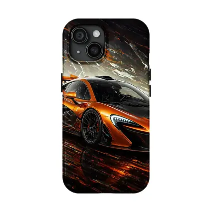 McLaren P1 Orange Abstract Dark Background