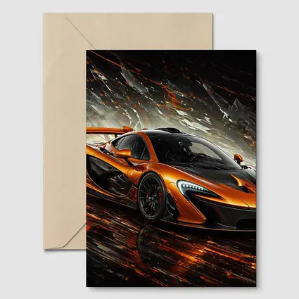 McLaren P1 Orange Abstract Dark Background