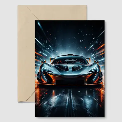McLaren P1 Supercar Neon Night Track