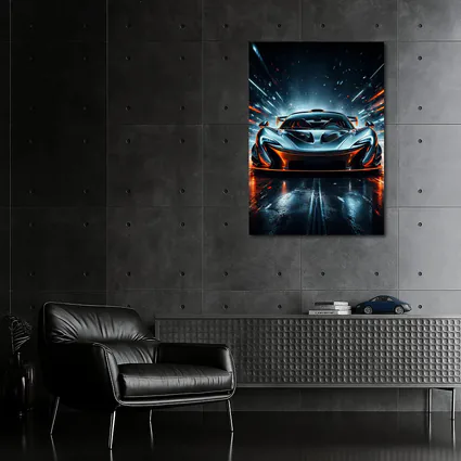 McLaren P1 Supercar Neon Night Track