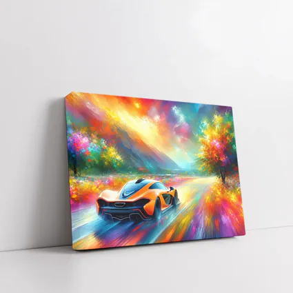 McLaren P1 Colorful Impressionist Painting Art