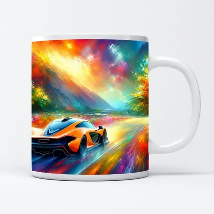 McLaren P1 Colorful Impressionist Painting Art