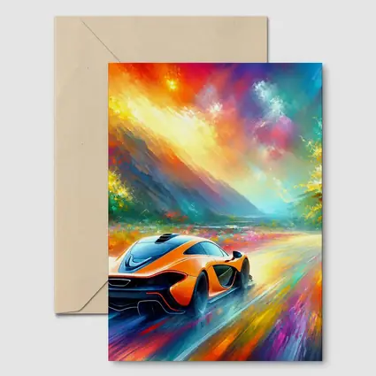 McLaren P1 Colorful Impressionist Painting Art