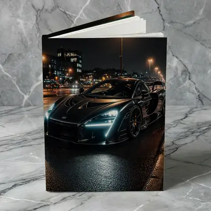 McLaren Senna Black Supercar Rainy Night Street
