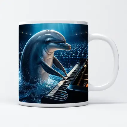 Dolphin Playing Piano At Concert Hall