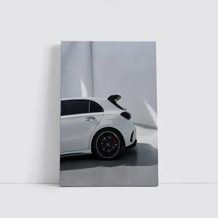 Mercedes AMG A45 White Studio Rear View
