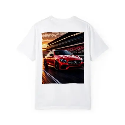 Mercedes AMG C63 Red Racing Track Sunset