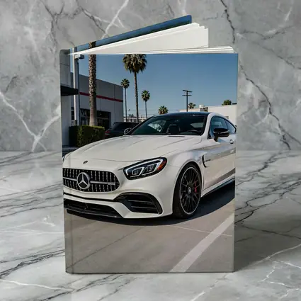 Mercedes AMG SL White Coupe Parking Lot