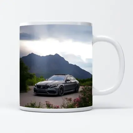 Mercedes AMG C63 Matte Gray Mountain Setting
