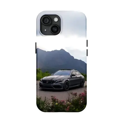 Mercedes AMG C63 Matte Gray Mountain Setting