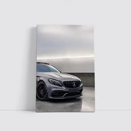 Mercedes AMG C63 Gray Underground Parking Front