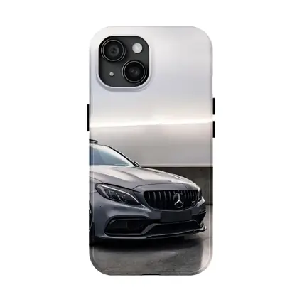 Mercedes AMG C63 Gray Underground Parking Front