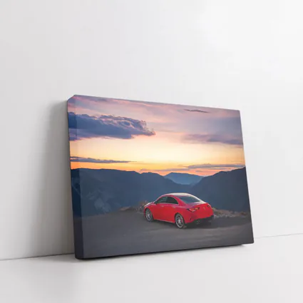 Mercedes AMG CLA Red Mountain Sunset View