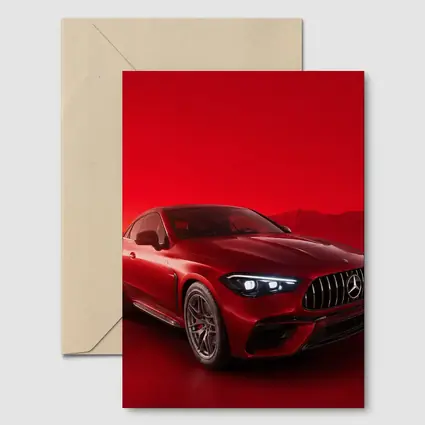 Mercedes AMG CLE Coupe Red Background