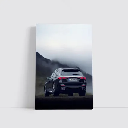 Mercedes AMG E Class Wagon Foggy Mountains