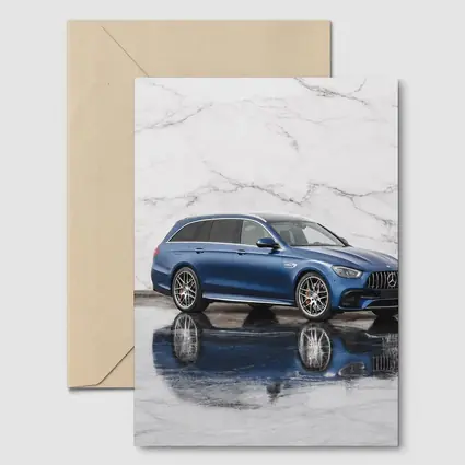 Mercedes AMG E63 S Blue Marble Background